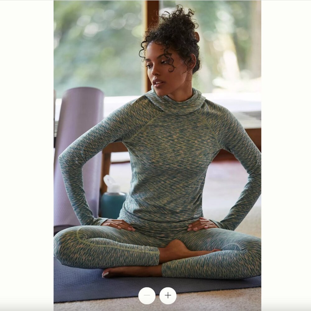 NWT Sweaty Betty Spacedye Grown On Hood Baselayer